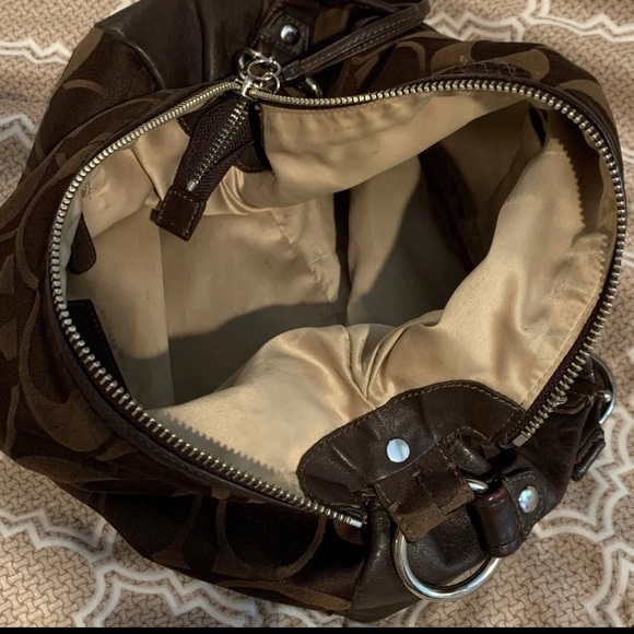 AUTHENTIC COACH 13642 ALI SIGNATURE SATEEN HOBO - Picture 6 of 8